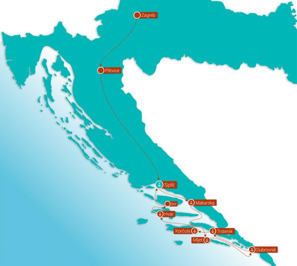 Croatia land & cruise Southern Explorer