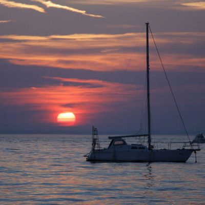 Pag island, sunset