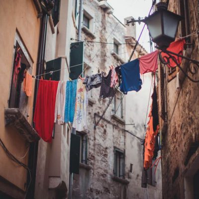 Rovinj clothes drying street